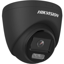 Hikvision DS-2CE72KF0T-LFS BLACK 3K 2.8mm ColorVu/IR Smart Hybrid Dual-Light Fixed Turret Camera - Built in Mic - AoC
