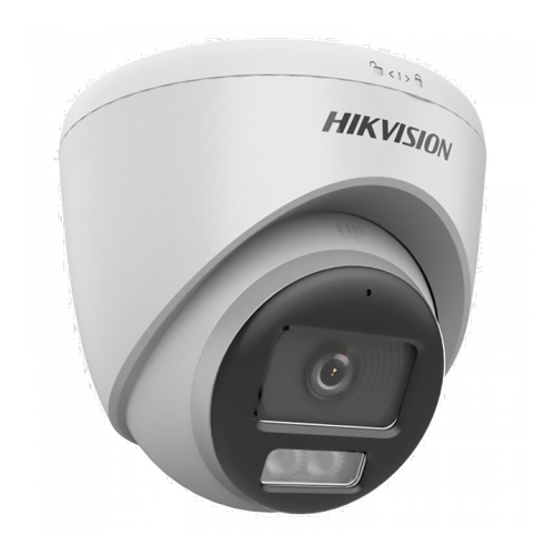 Hikvision DS-2CE72KF0T-LFS 3K 2.8mm ColorVu/IR Smart Hybrid Dual-Light Fixed Turret Camera - Built in Mic - AoC