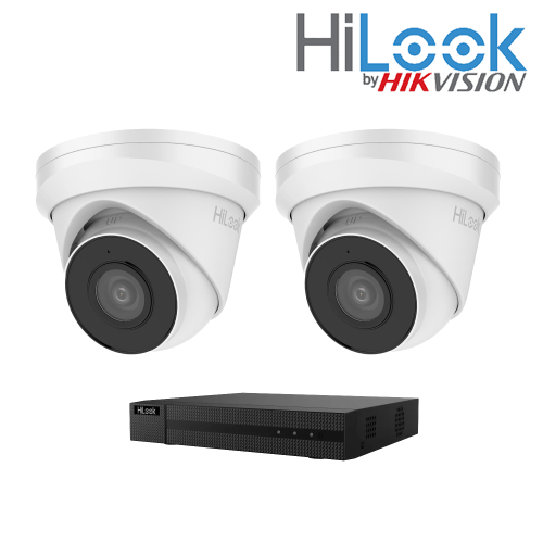 Hilook IP POE - 2 camera Infrared Kit - NVR-104MH-C/4P + IPC-T250H-MU