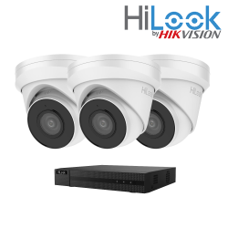 Hilook IP POE - 3 camera Infrared Kit - NVR-104MH-C/4P + IPC-T250H-MU