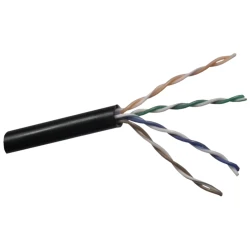 SFX Cable CAT5e External Use Solid Copper Ethernet Reel UTP 305m Black SFX Cable CAT5e External Use Solid Copper Ethernet Reel UTP 305m Black